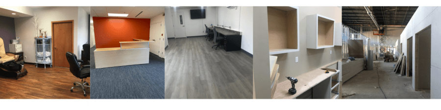 5 pictures of different commercial renovations we have done